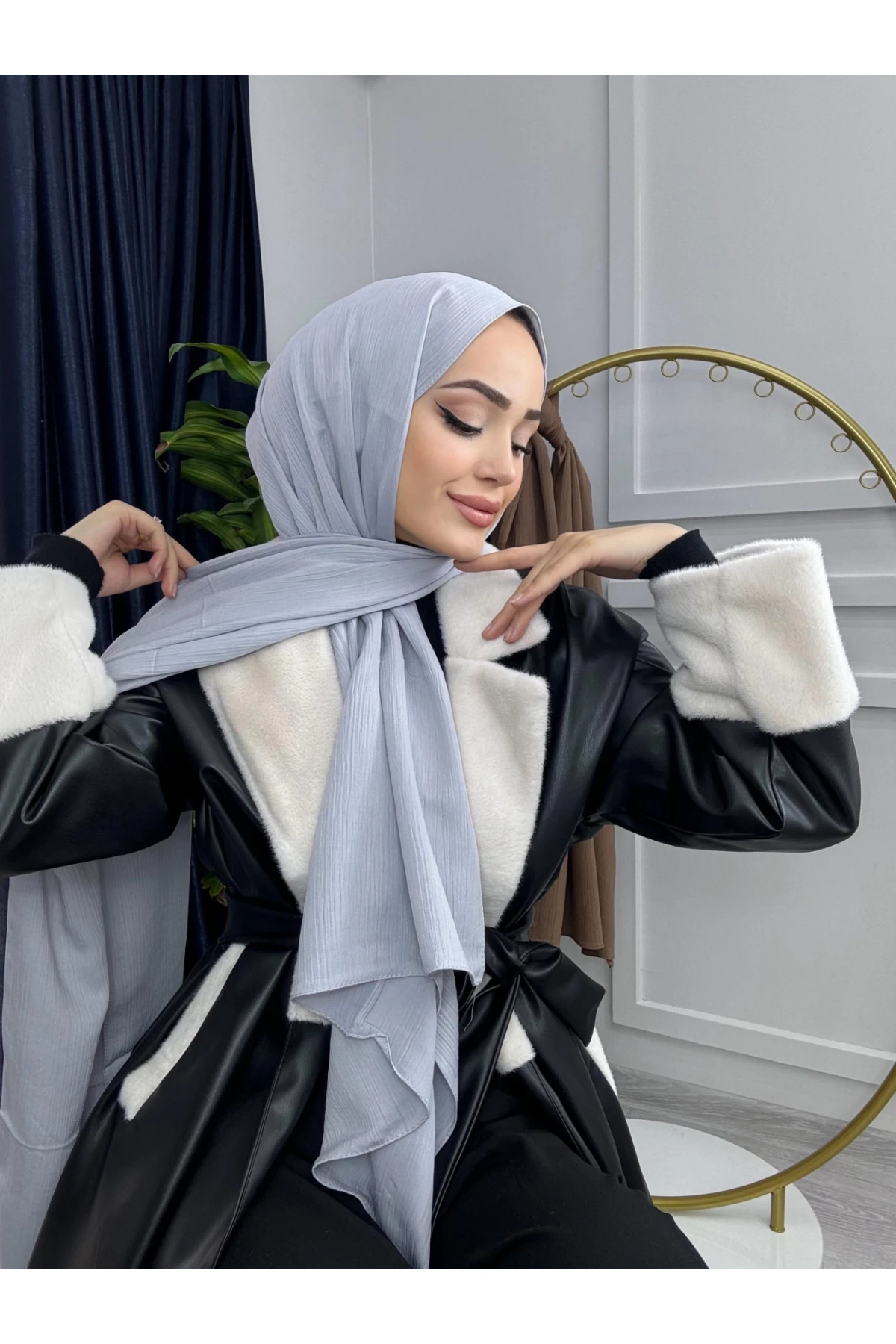 Krinkal Medine İpeği Şal