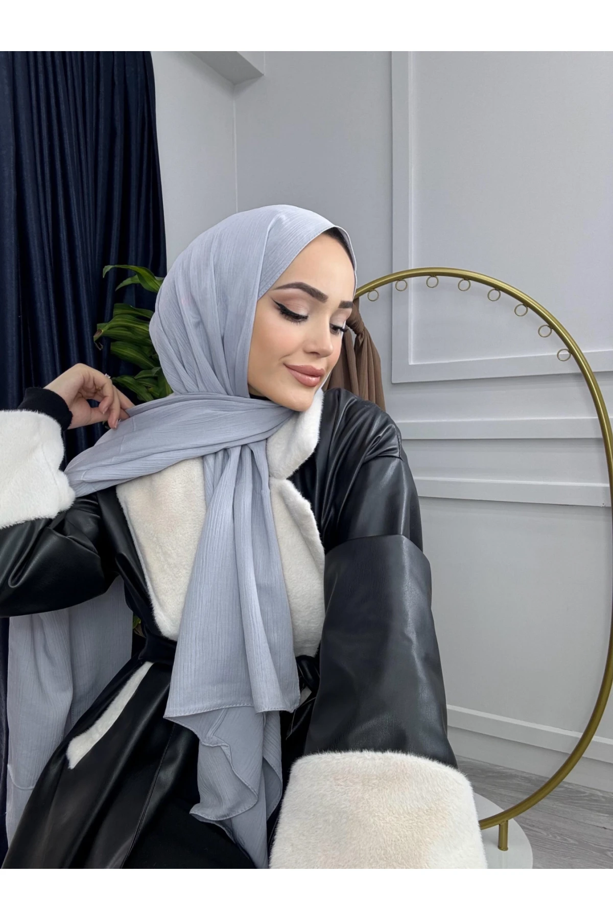 Krinkal Medine İpeği Şal