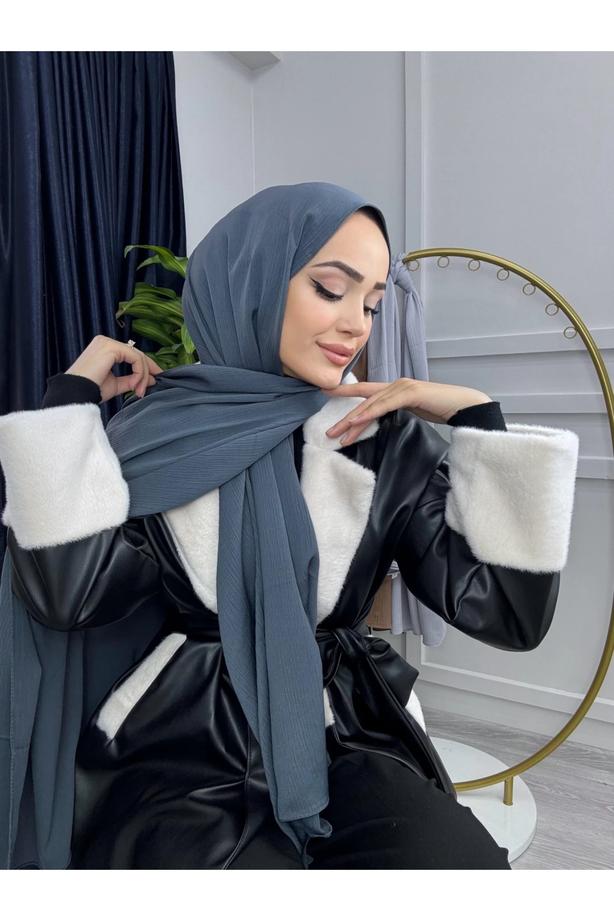 Krinkal Medine İpeği Şal