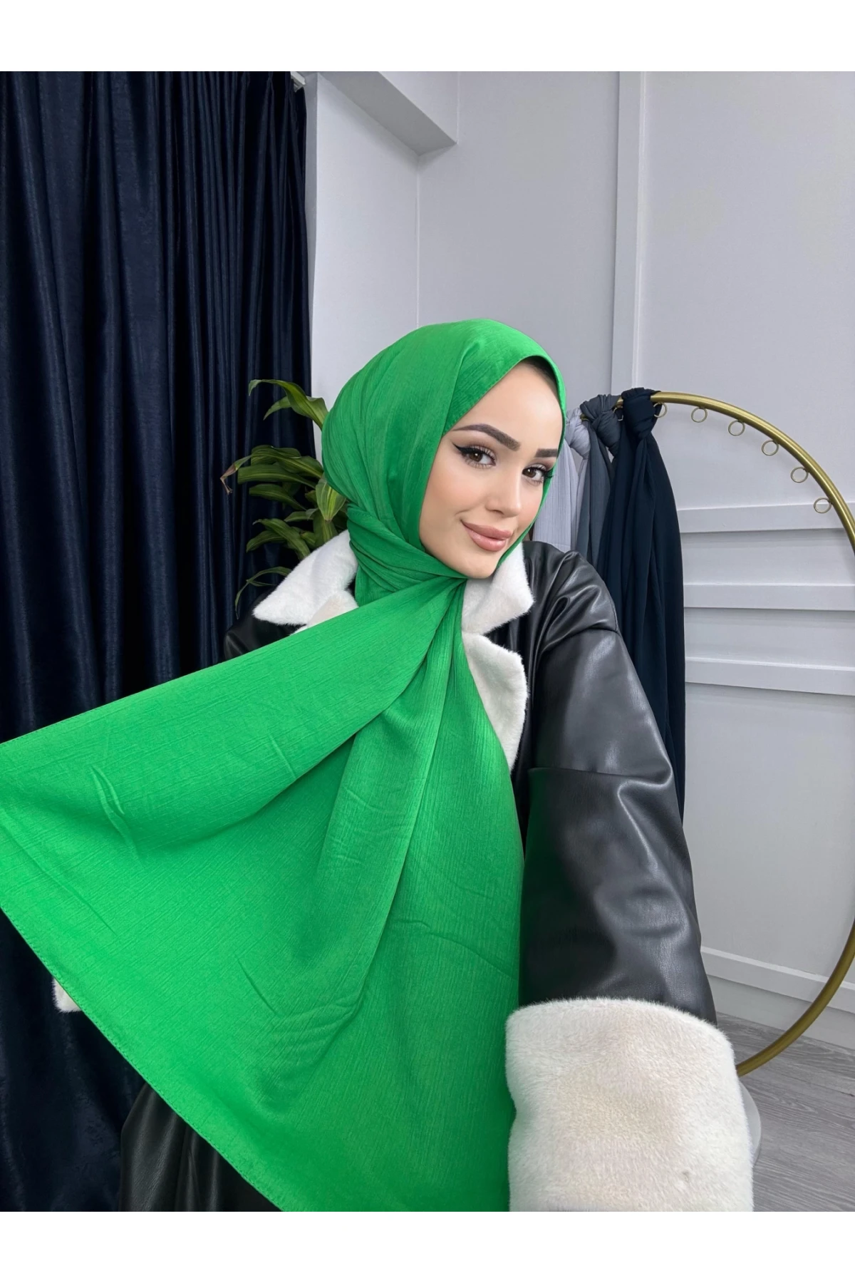 Krinkal Medine İpeği Şal