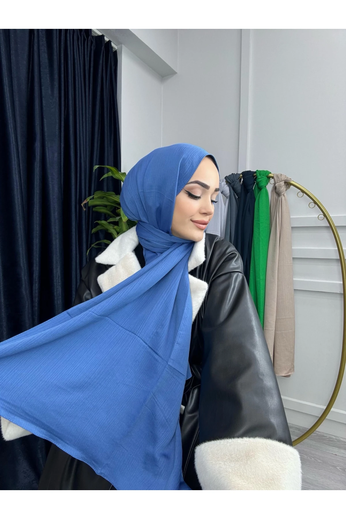 Krinkal Medine İpeği Şal