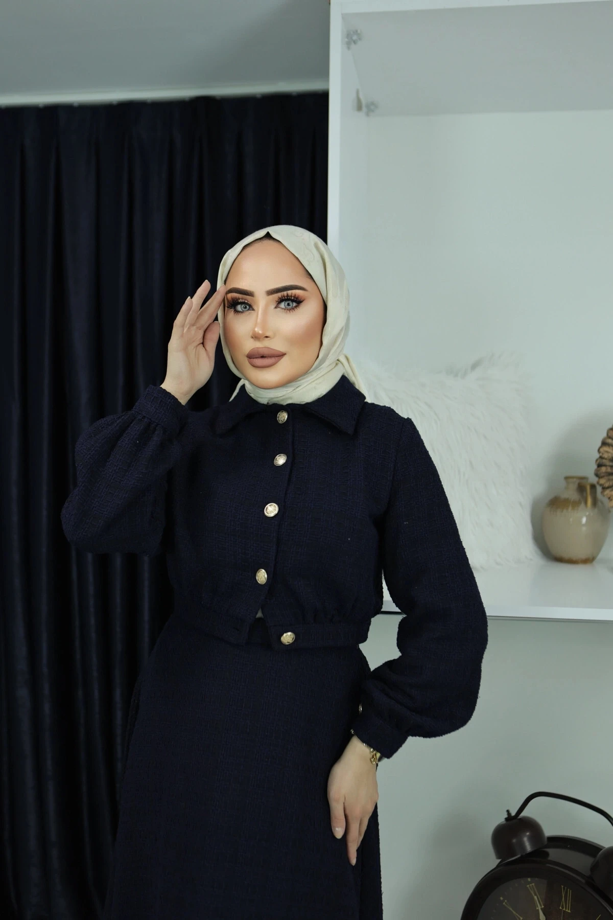 Şanel Takım Düğme Detaylı Takım
