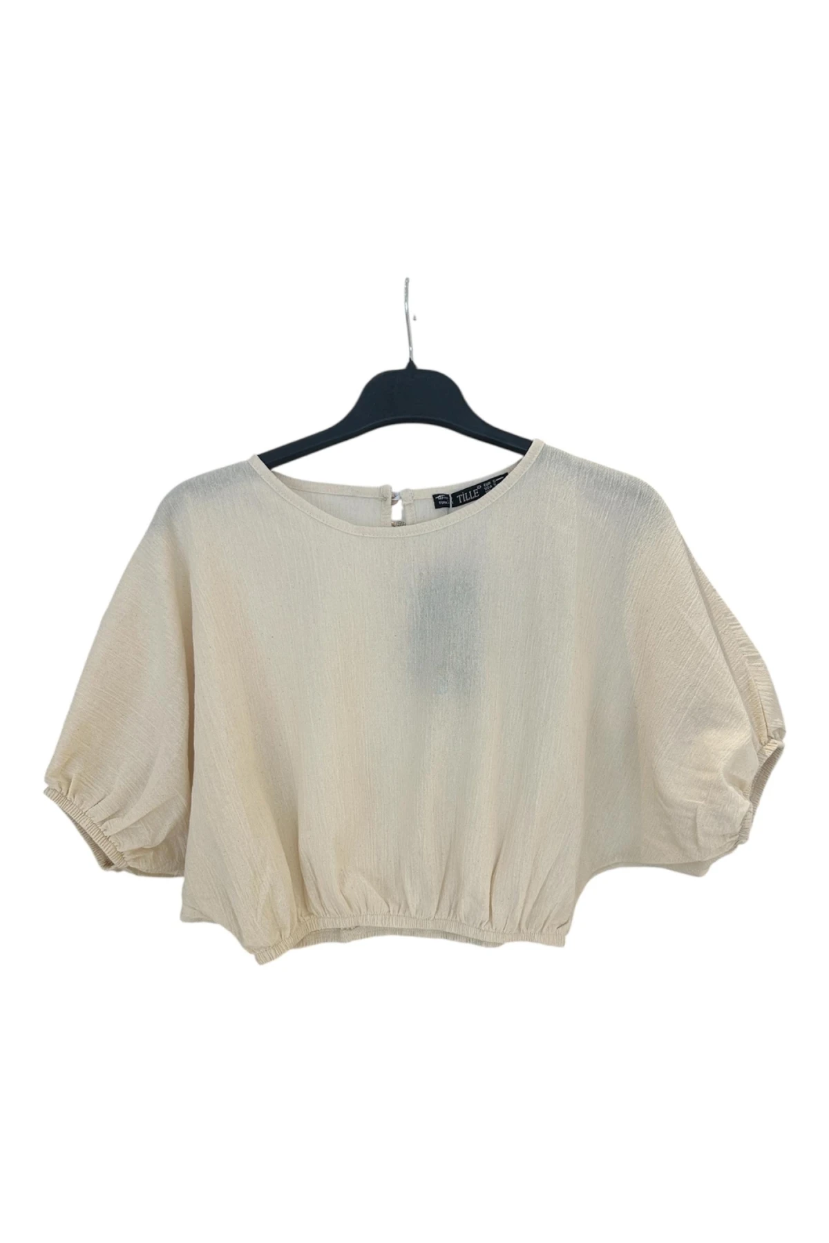 1039 KOLU VE BELİ LASTİKLİ CROP