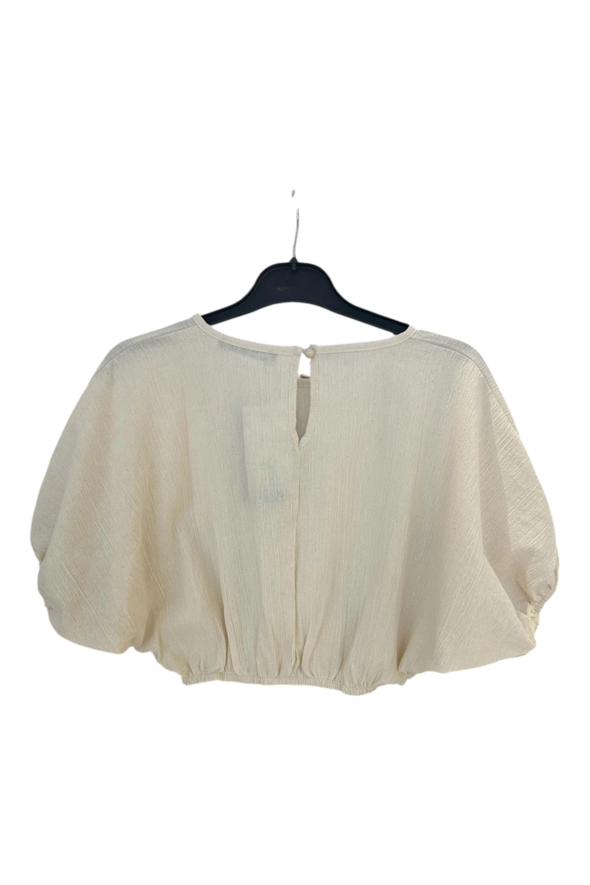 1039 KOLU VE BELİ LASTİKLİ CROP