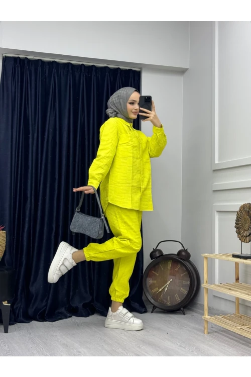 DESENLİ KUMAŞ PANTOLON GÖMLEK TAKIM