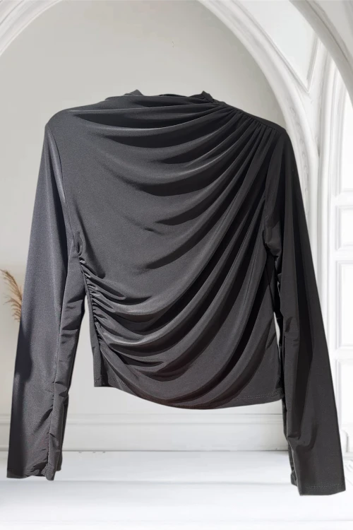 BD008 OMZU VE BELİ BÜZGÜ DETAYLI LİKRALI BADİ