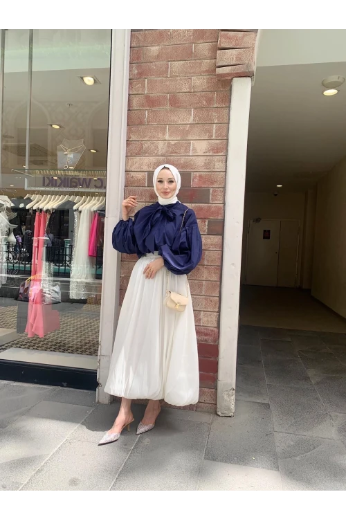 ETKB002 Arkadan Fermuarlı Balon Etek