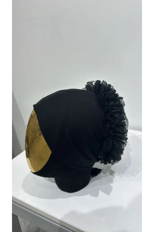 PRFBN001 Kaymaz Dikişsiz Fırfırlı Bone