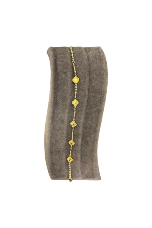 T-BLK-19 GOLD RENK KÜÇÜK YONCA BİLEKLİK